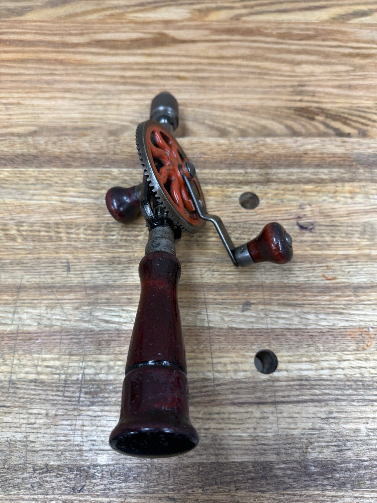 Antique CRAFTSMAN Hand Drill w/ Bit Storage & Side Handle USA
