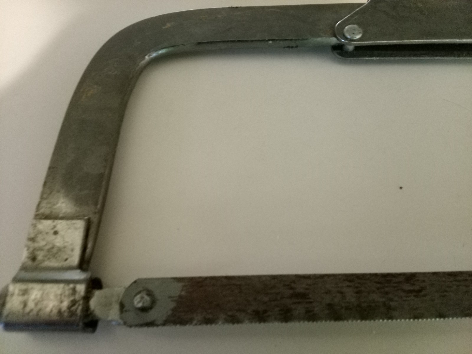 Vintage Disston Inc. No 368 USA Hacksaw. Black handle.