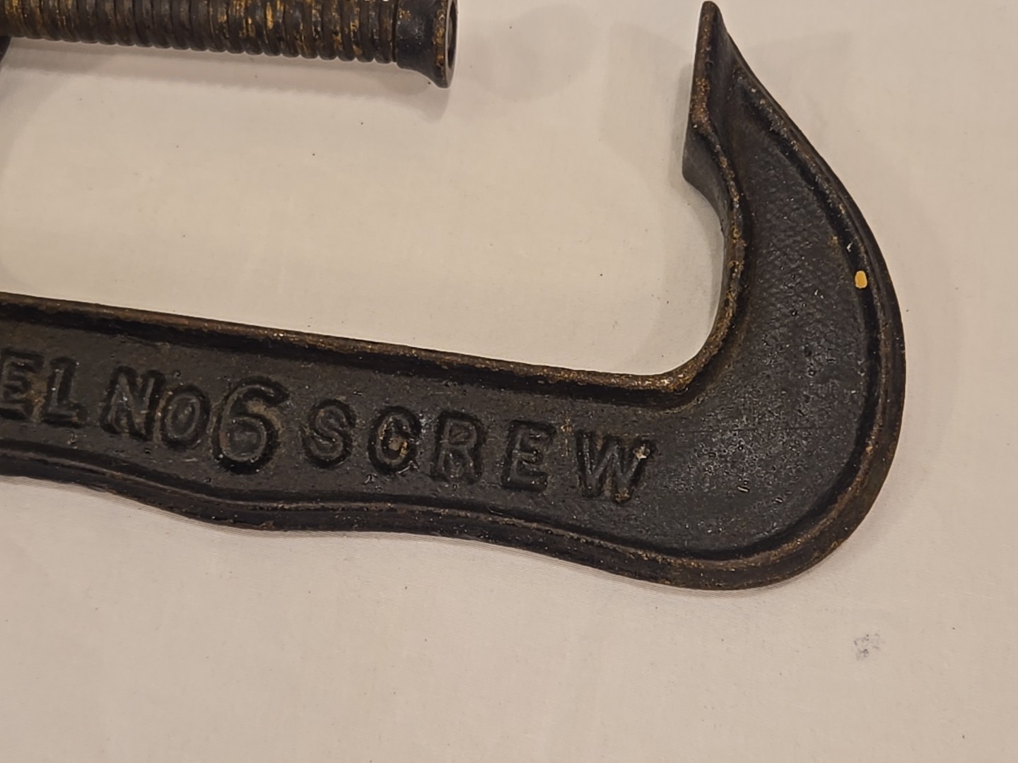 ANTIQUE PS&W CO STEEL NO 6 SCREW C CLAMPS PECK STOW WILCOX CAST IRON USA P S VTG