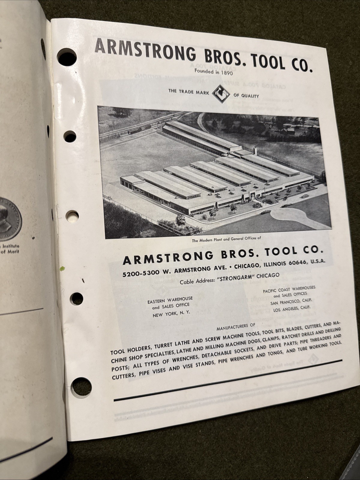Vintage Armstrong Bros. Tool Co. Catalog USA 🇺🇸 Chicago Nice!