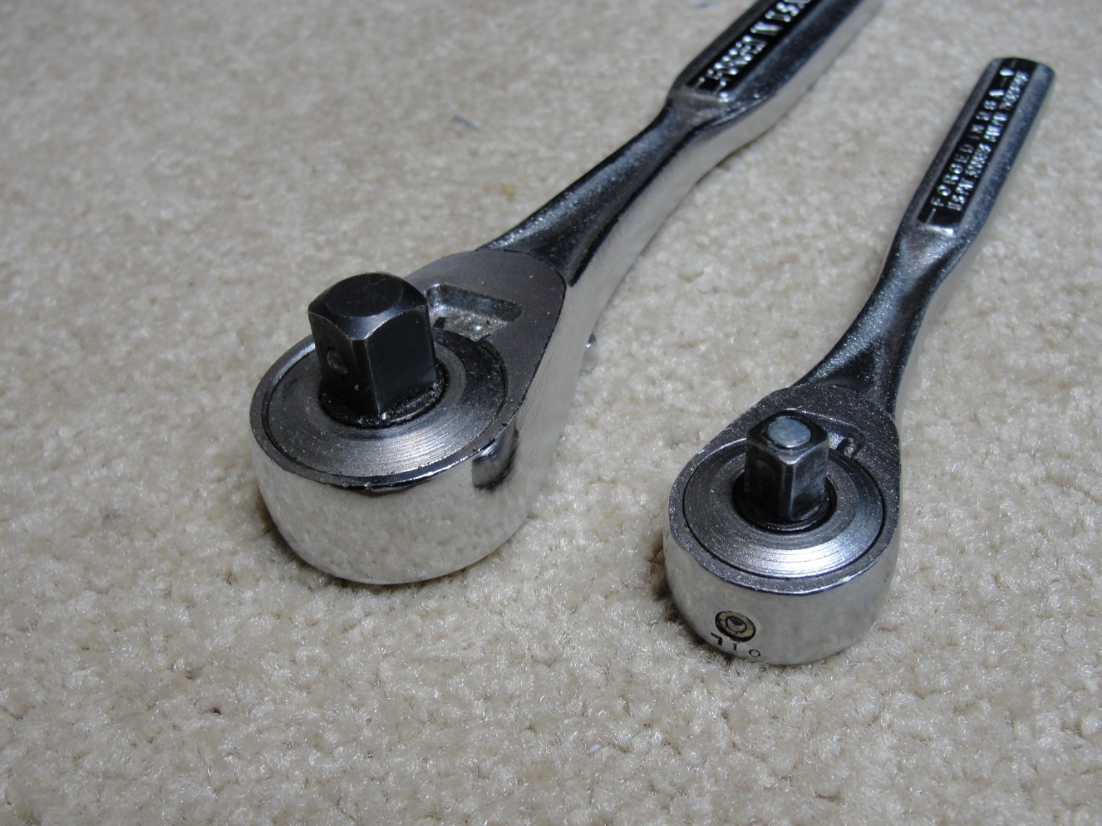 Vintage Craftsman 1/4″ Drive Ratchet 3208318 757826-1967 AND 3/8″ 43784 USA -V-