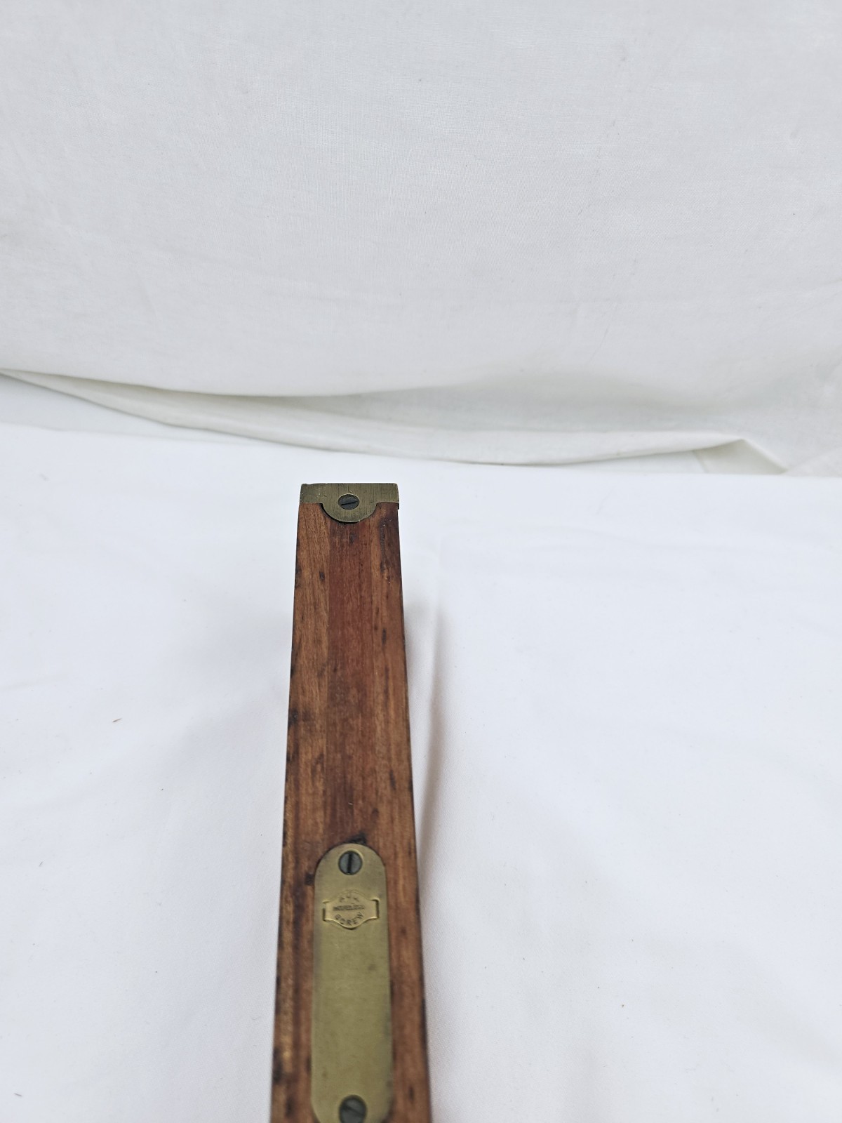 Antique Stanley Rule & Level 26″ Adjustable Wood & Brass Level 1896