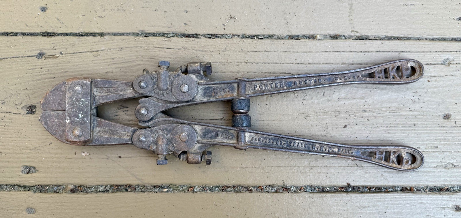 Vintage H.K. Porter HYPOWA 14″ Bolt Cutters H.K.P. PAT. 1909 Boston Mass. USA