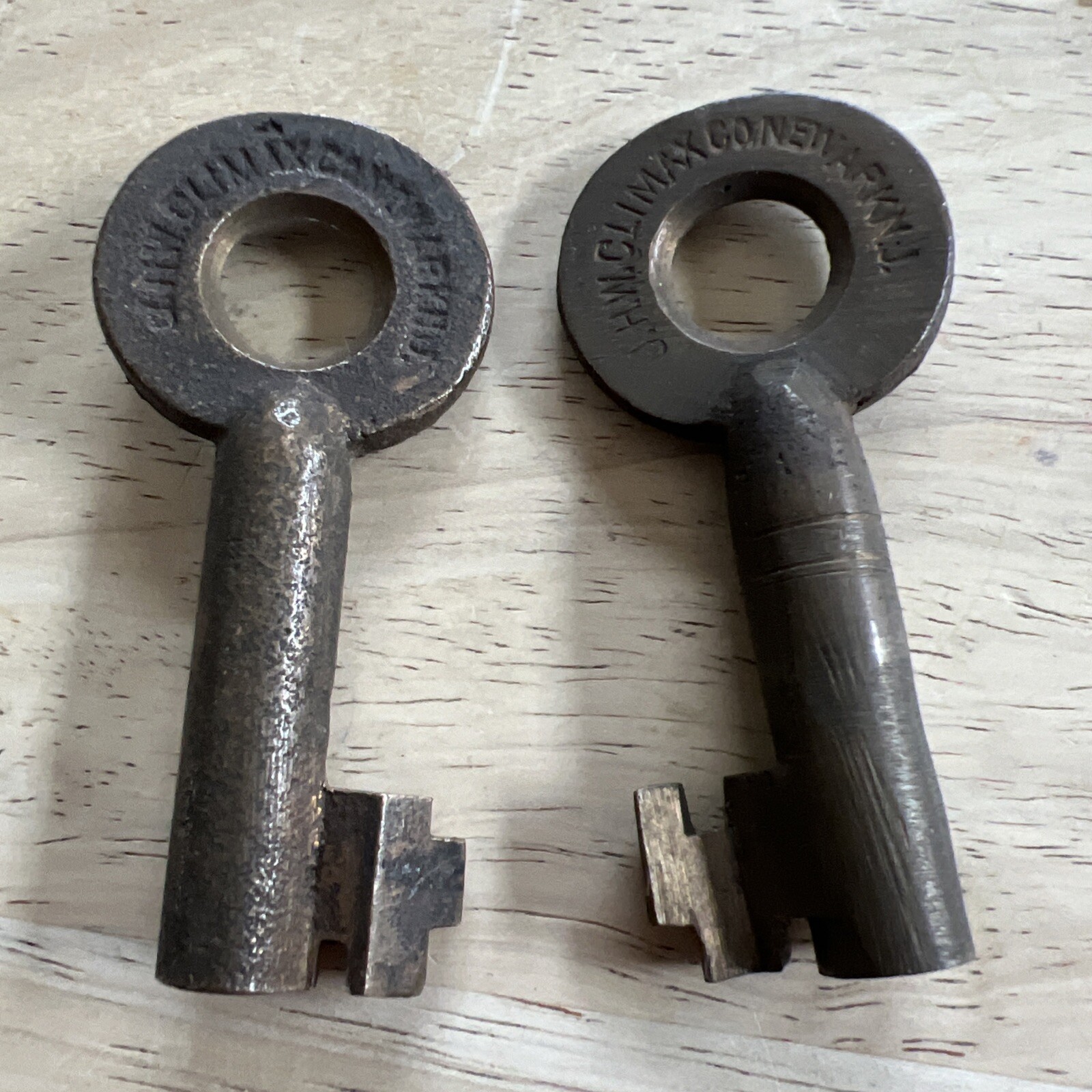 Vintage 2- KEY. J.H.W. Climax Co. Newark N.J. Rare #1