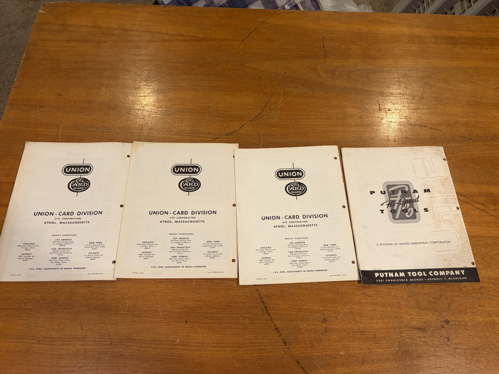 1960’s Machinist Tool Catalog Lot of 4 Union-Putnam