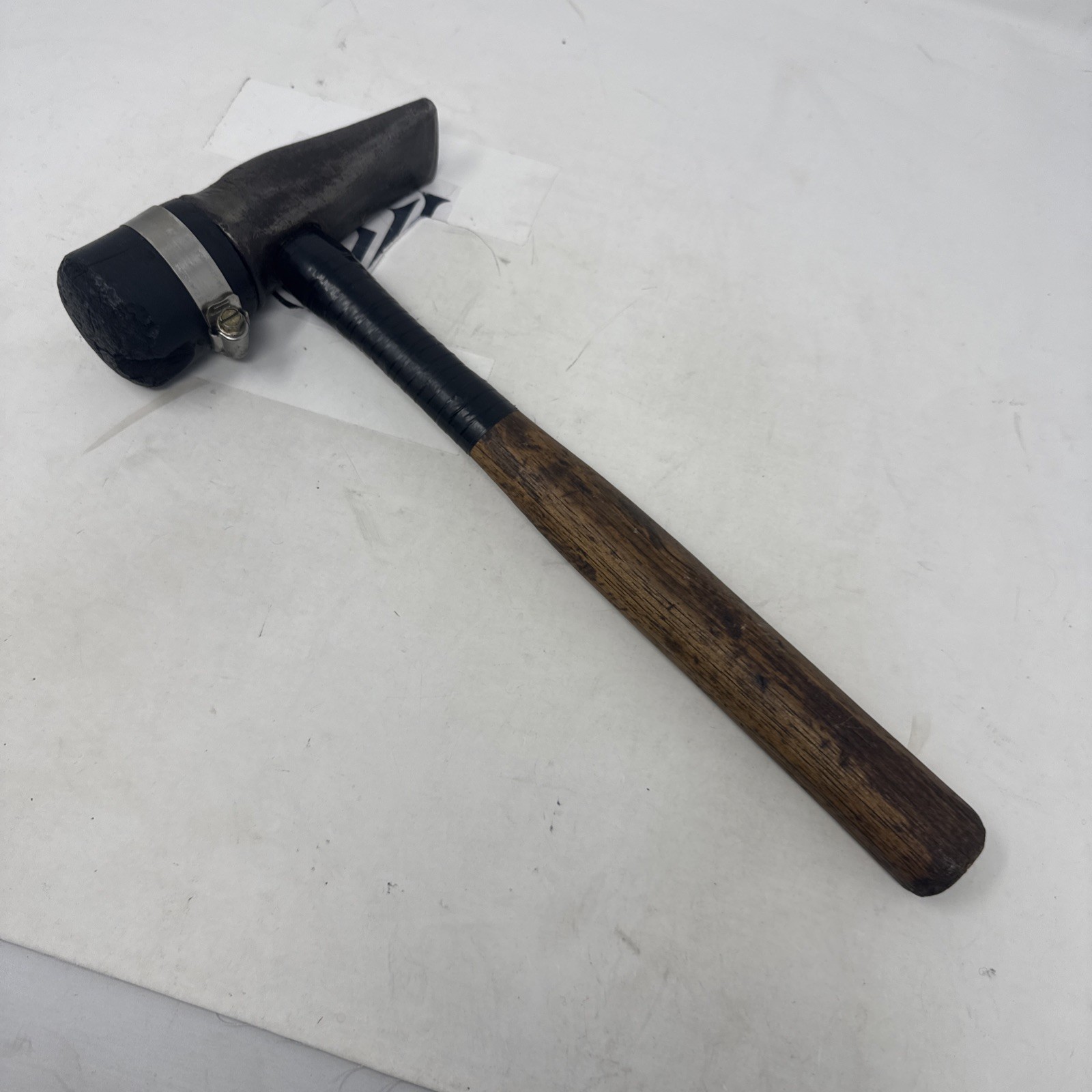Vintage & Rare KEN TOOL Tire Hammer ~ T-11-R ~ Pat. Pend. ~ Wooden Handle 15+”