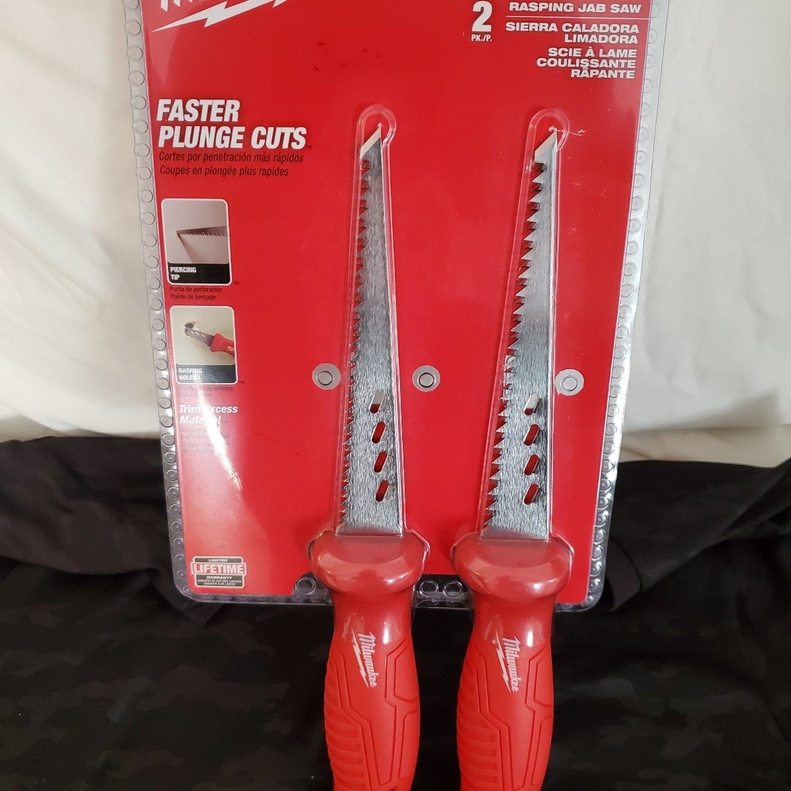 Milwaukee 48-22-0104F Rasping Jab Saw with 6 in. Drywall Blade (2 Pack)