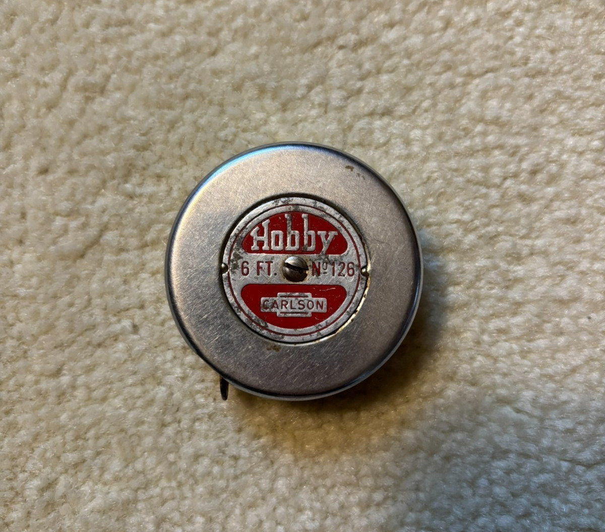 Vintage Carlson & Sullivan Inc. Hobby No. 126 Round 6′ Tape Measure! collectible
