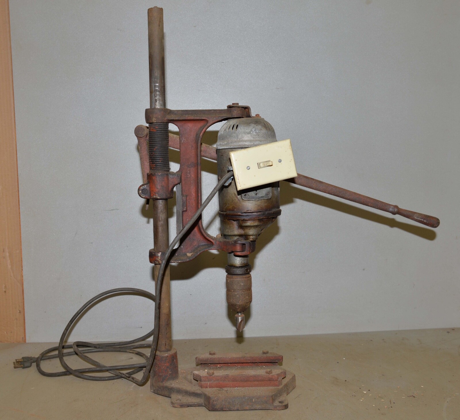 Huge bench drill press stand knife makers or blacksmith metal working tool 50 lb