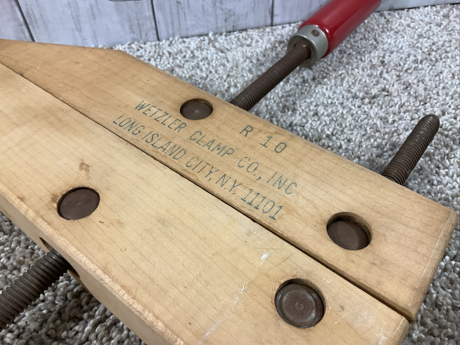 Vintage Wetzler Wood Clamp R10 Long Island City N.Y. 11101
