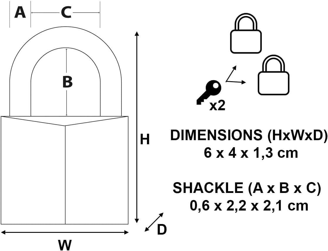 140D Solid Brass Keyed Padlock with Dual Lock Mechanism for Ultimate Security