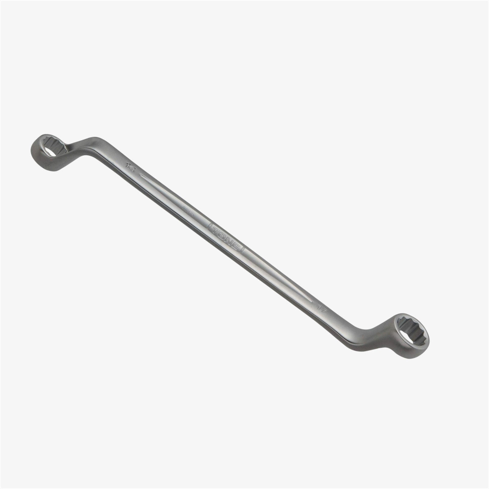 TONE M75-1417 Long Mechanic Box End Wrench 75° 14x17mm Chrome Vanadium Steel