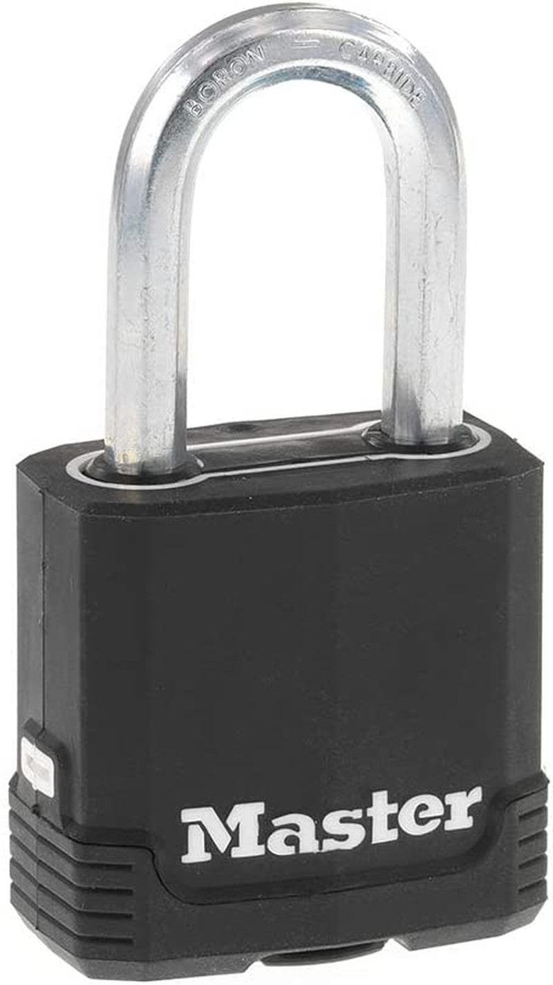Magnum Heavy Duty Outdoor Padlock with Key, Weather Resistant Body and Cut Resis