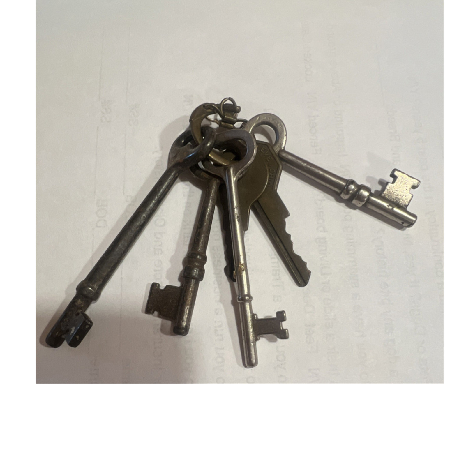 Signed Germany-1. Vintage Skeleton Keys Lot, Mixed Styles, Collectible