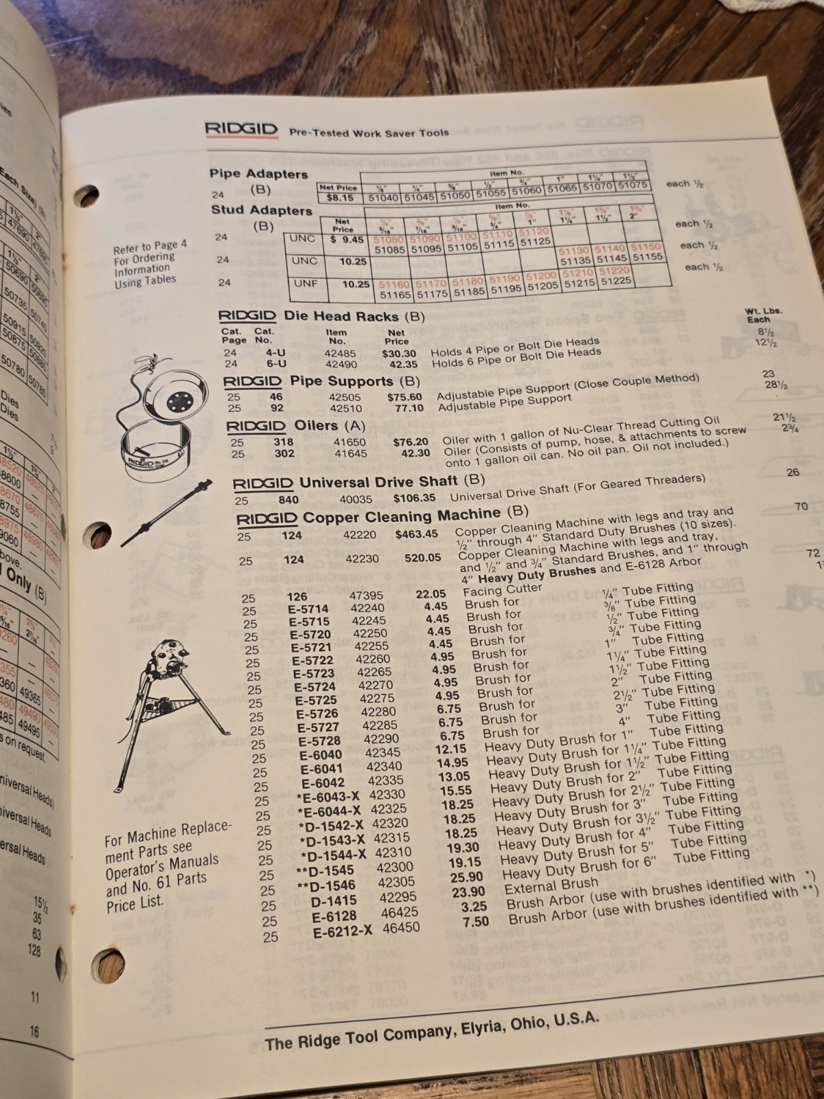RIDGID Work Saver Tools~Tool Price List No. 1078~Oct 16, 1978~Elyria OH~VGC!