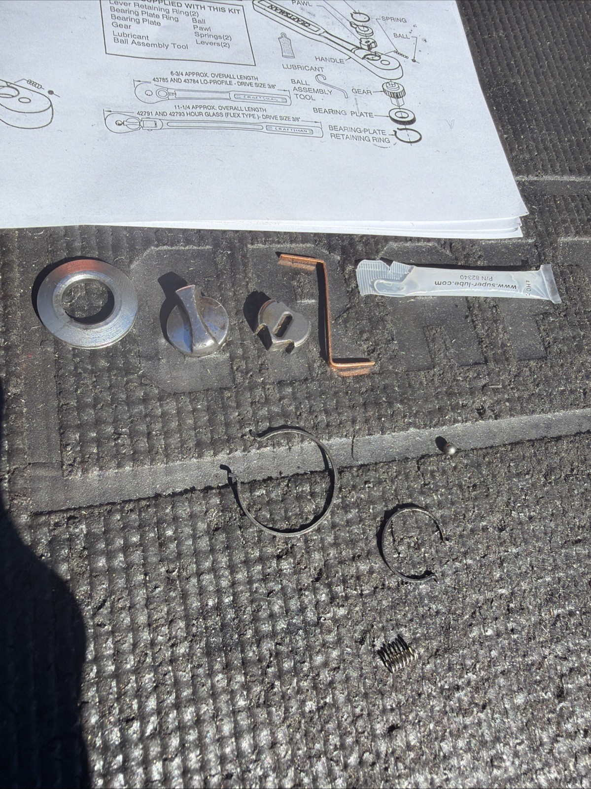 Craftsman Ratchet Repair Kit 44782 For 42791 42793 43785 43784 Flex No Anvil