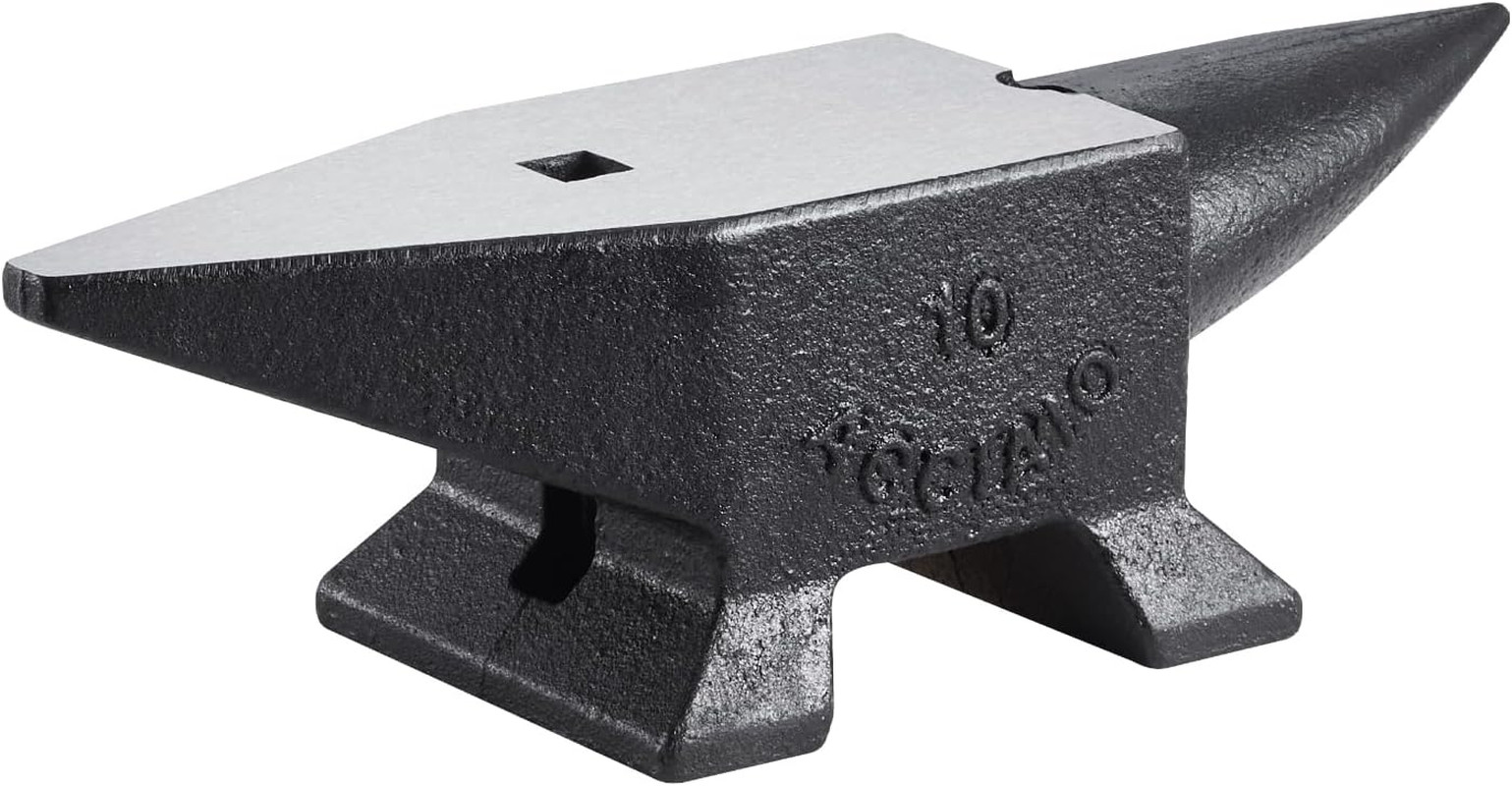 Cast Steel Anvil, 22 Lbs(10Kg) Double-Horn Anvil with Large Countertop and St…