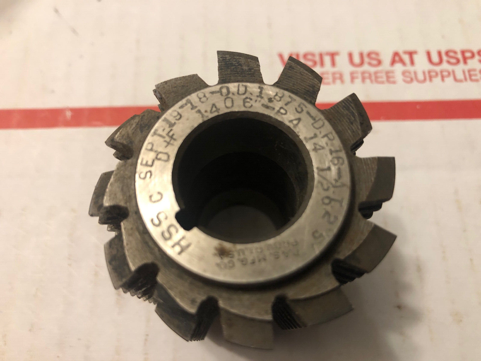 B & S MFG. GEAR HOB DP 16 AT 25 DF 1406 PA 14.5 OD 1.875