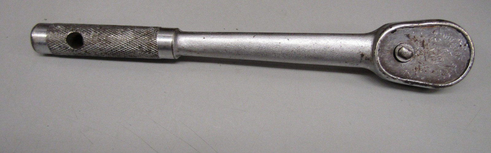 Vintage Indestro Super USA 1/2″ Drive – Long Knurled Handle Ratchet # 3201