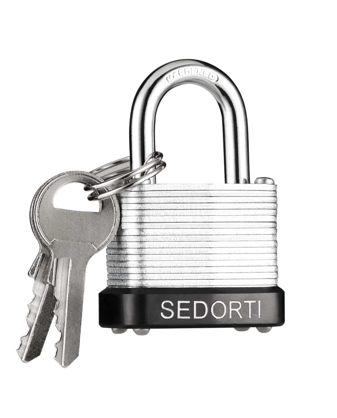 Laminated Steel Padlock Set, 1-1/4″ Wide Body, Small Heavy Duty Locker Lock, …