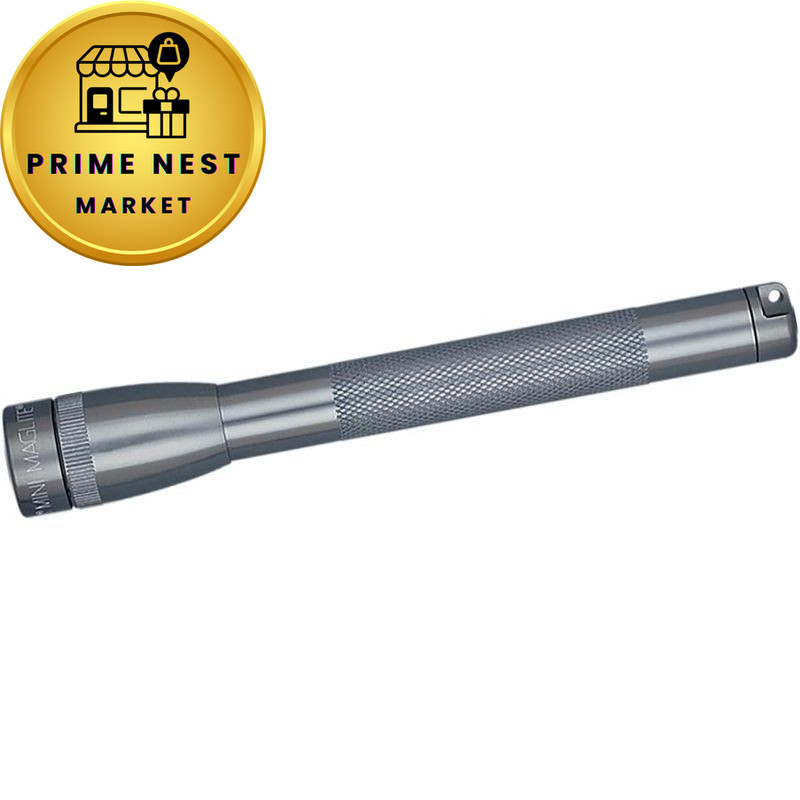MagLite Mini Incandescent Flashlight – Compact, One Size, Gray