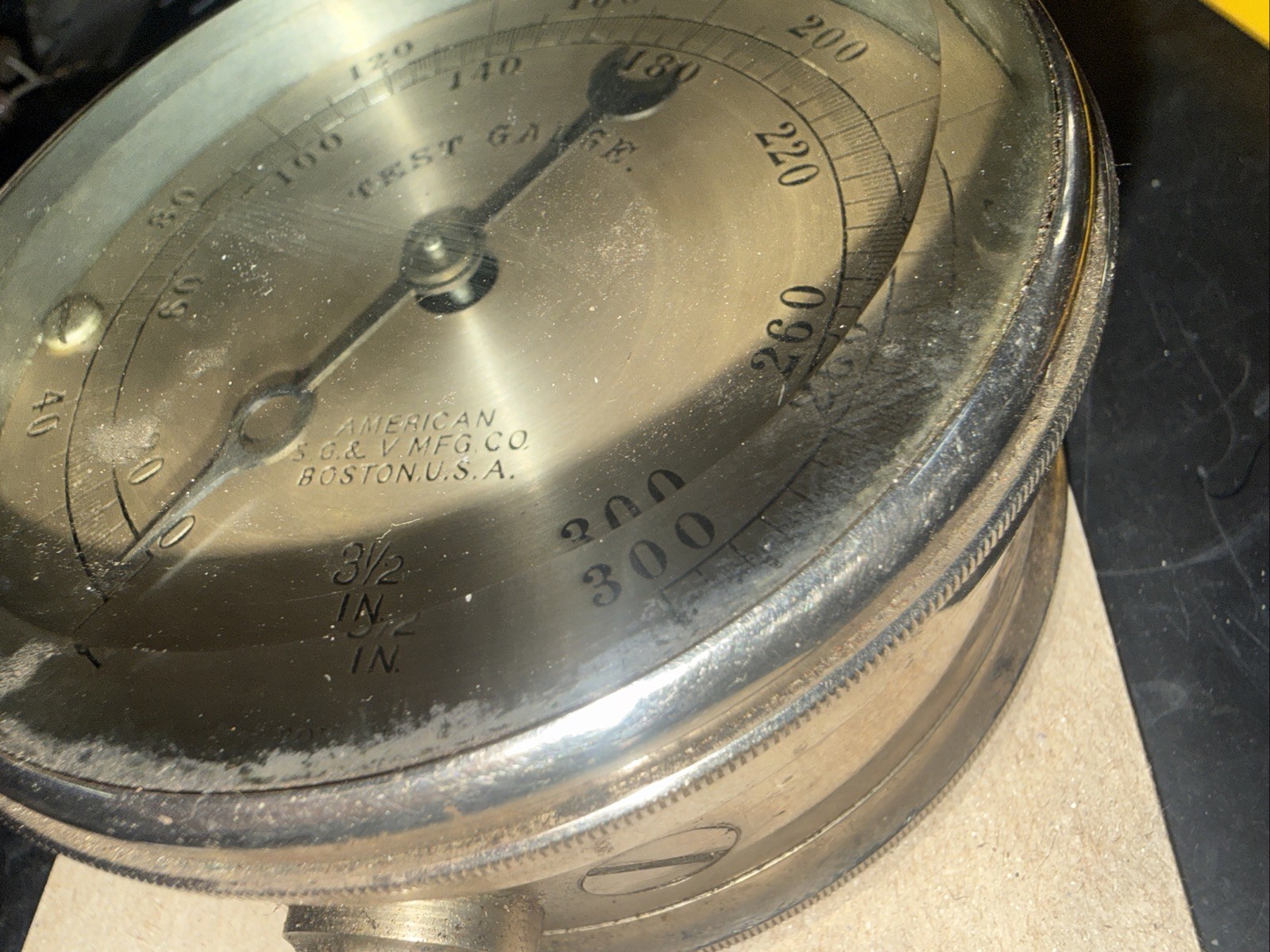 American S G & V Boston Steam Punk Test Gauge Bourdon Nice Condition Used