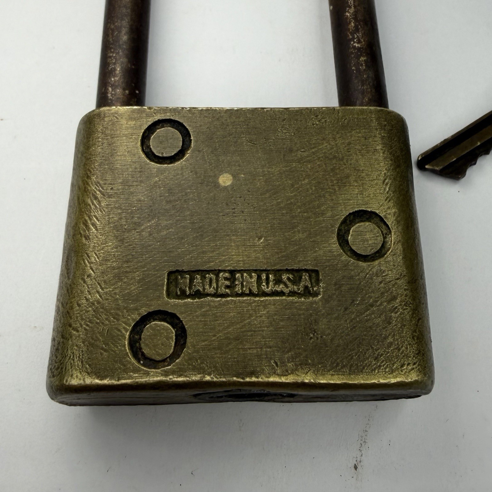 VINTAGE BICYCLE REESE CYLINDER PADLOCK LOCK WITH 2 KEY’S 1950’s MADE IN USA