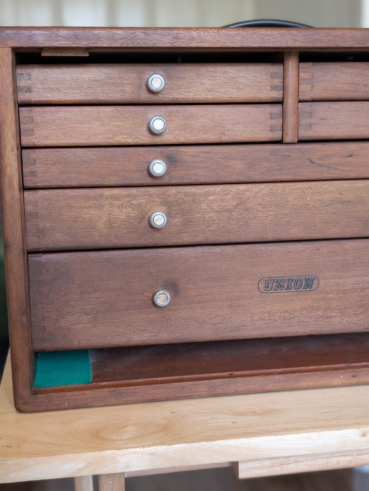 Union Engineers 7 Drawer Vintage Tool Makers Cabinet