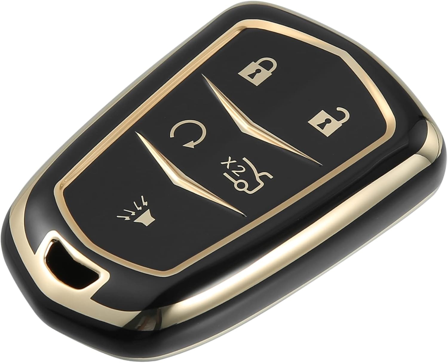 X AUTOHAUX Car Key Fob Cover 5 Button Remote Case TPU Black