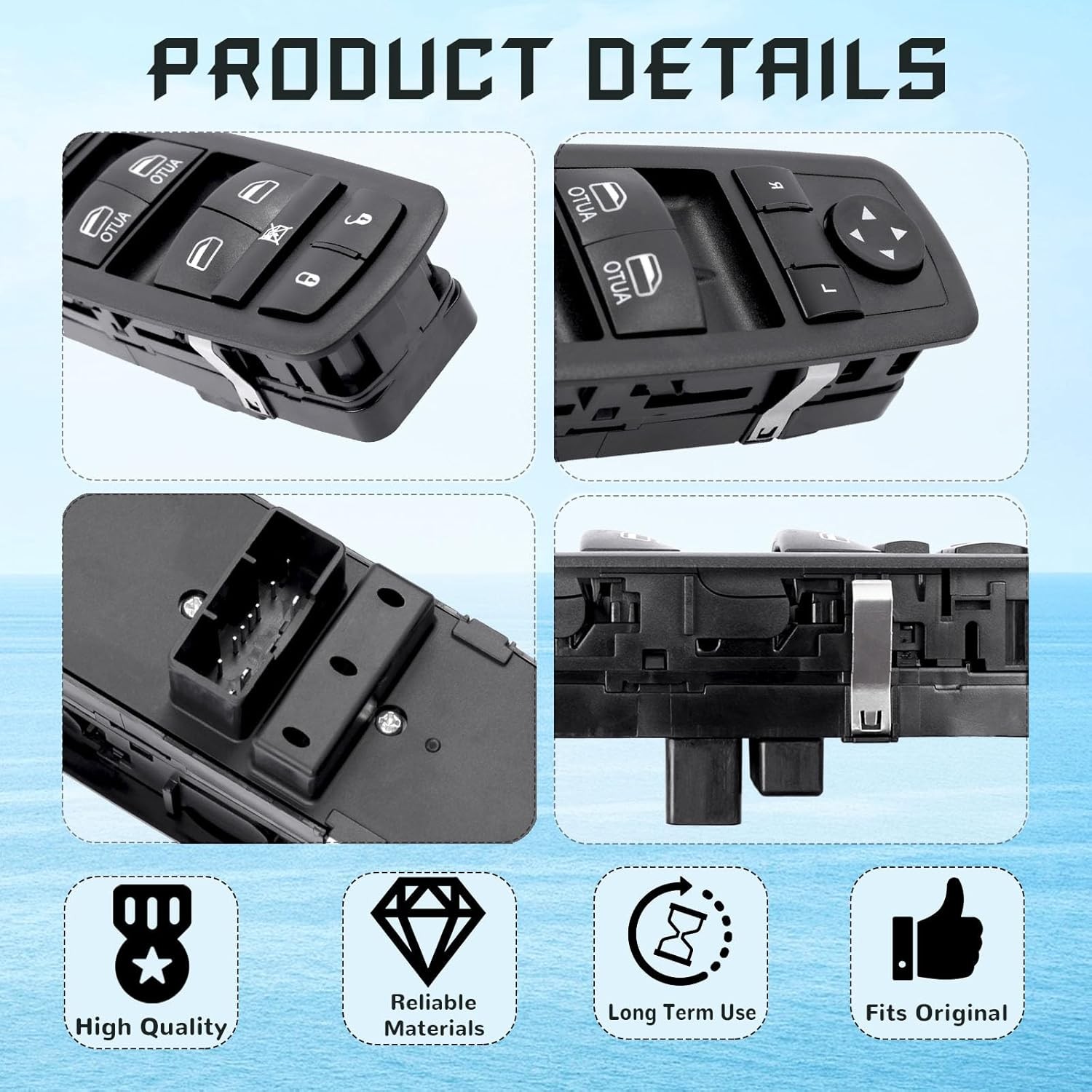 Upgraded Ram Power Window Switch 2016-2022 Compatible 1500 2500 3500 Master