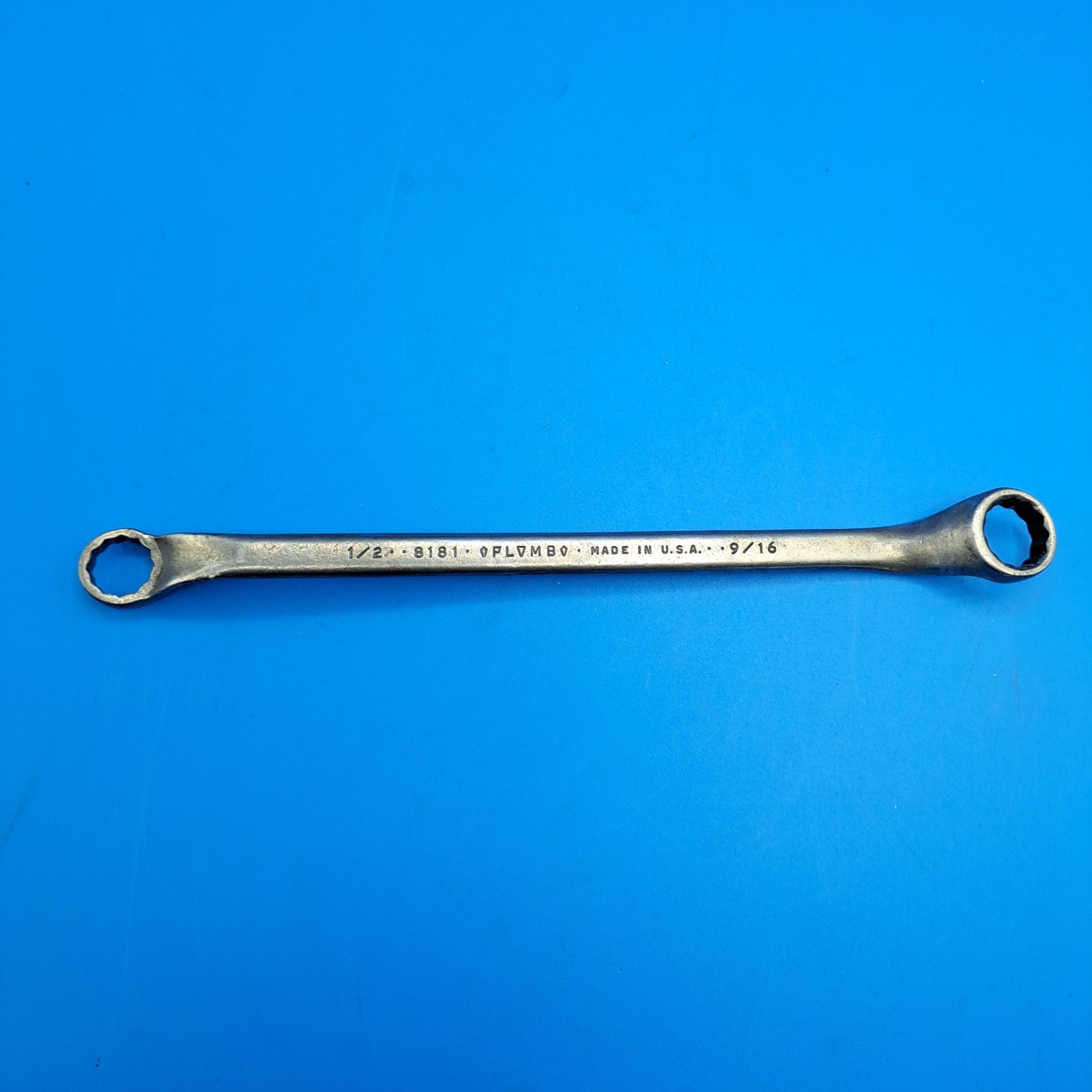 Vintage Plomb Tools 1/2 X 9/16″ Offset Box End Wrench, No 8181, Made in USA
