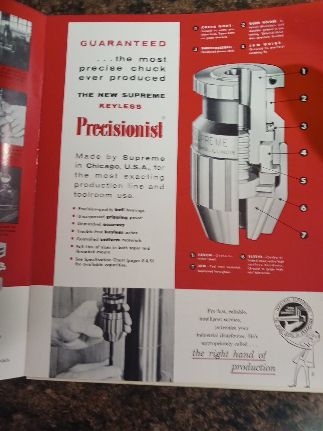 1963 Supreme Products Corporation Catalog & Price List Drill Chucks Elyria Ohio