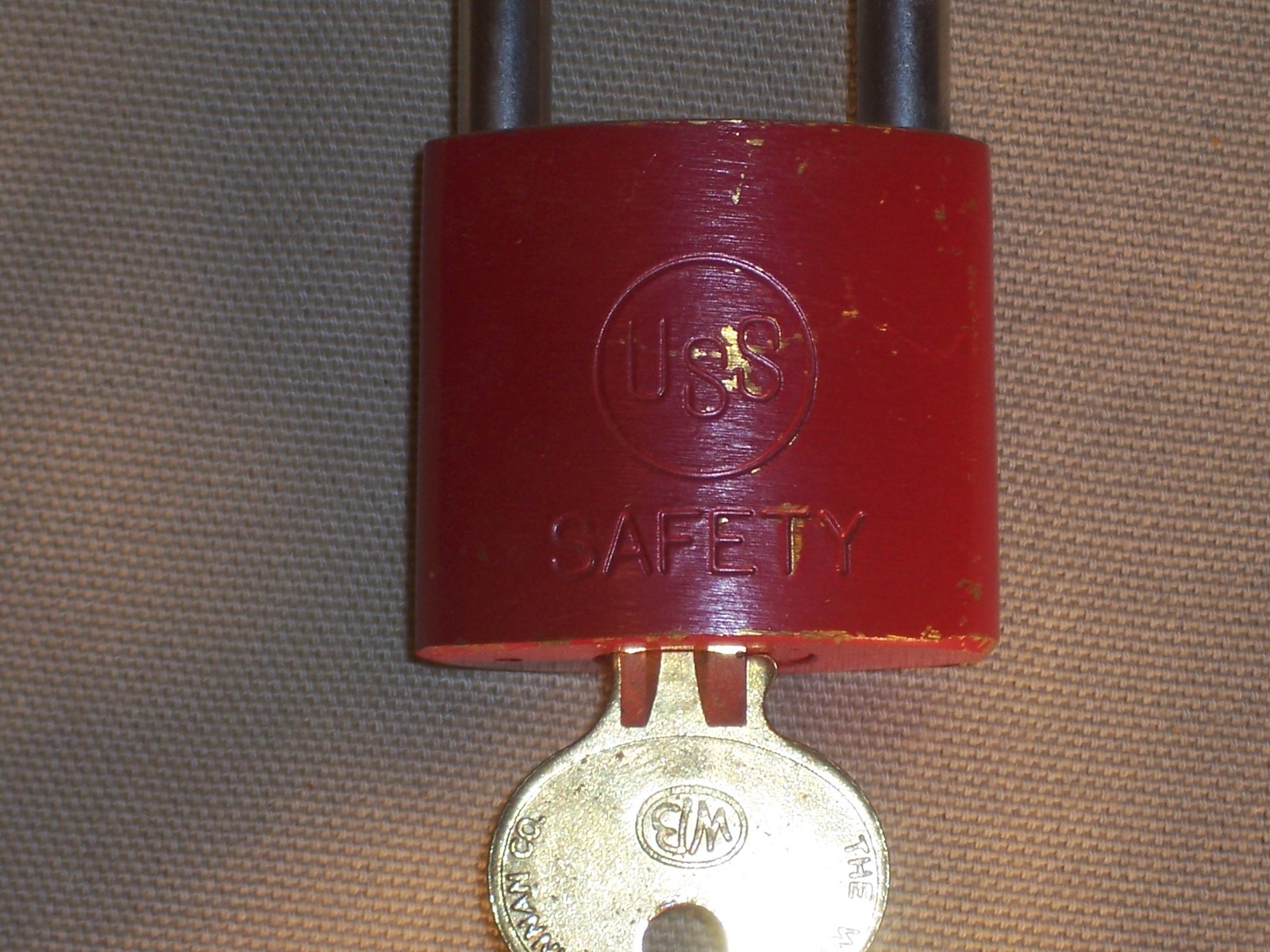 Wilson Bohannan WB Brass Padlock w/ USS U.S. Steel