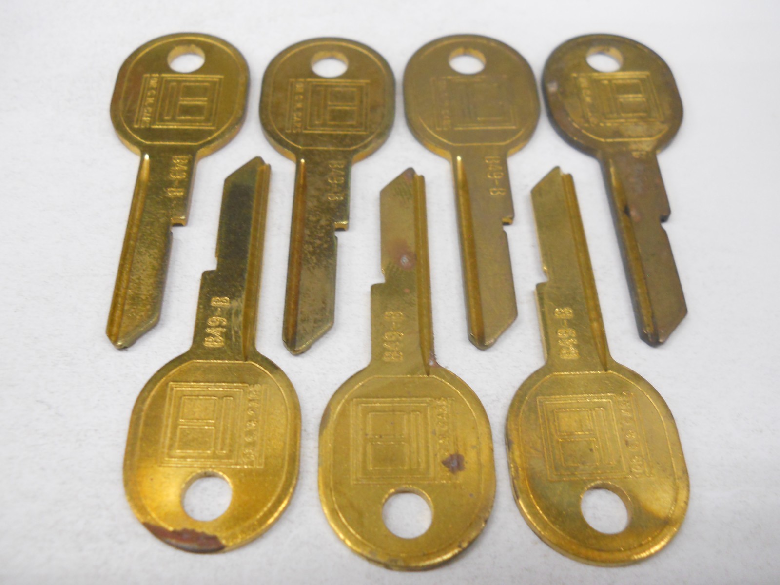 Unbranded B49 Key Blank Fits GM B Cadillac GMC Buick Olds GOLD ROUGH Lot of 7