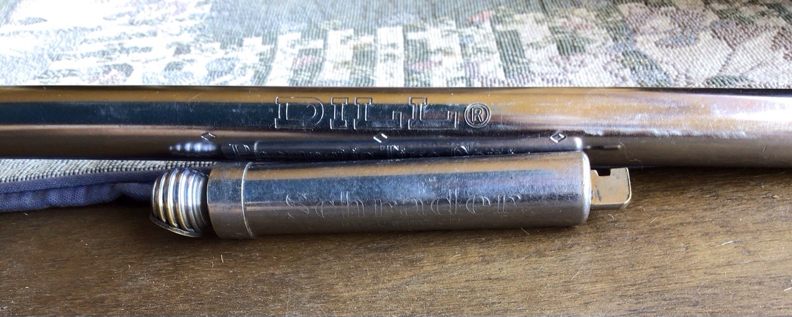 Vintage Dill Pneumatic Tire Gauge Large 10″ 7233 & Schrader Balloon Gauge Tested