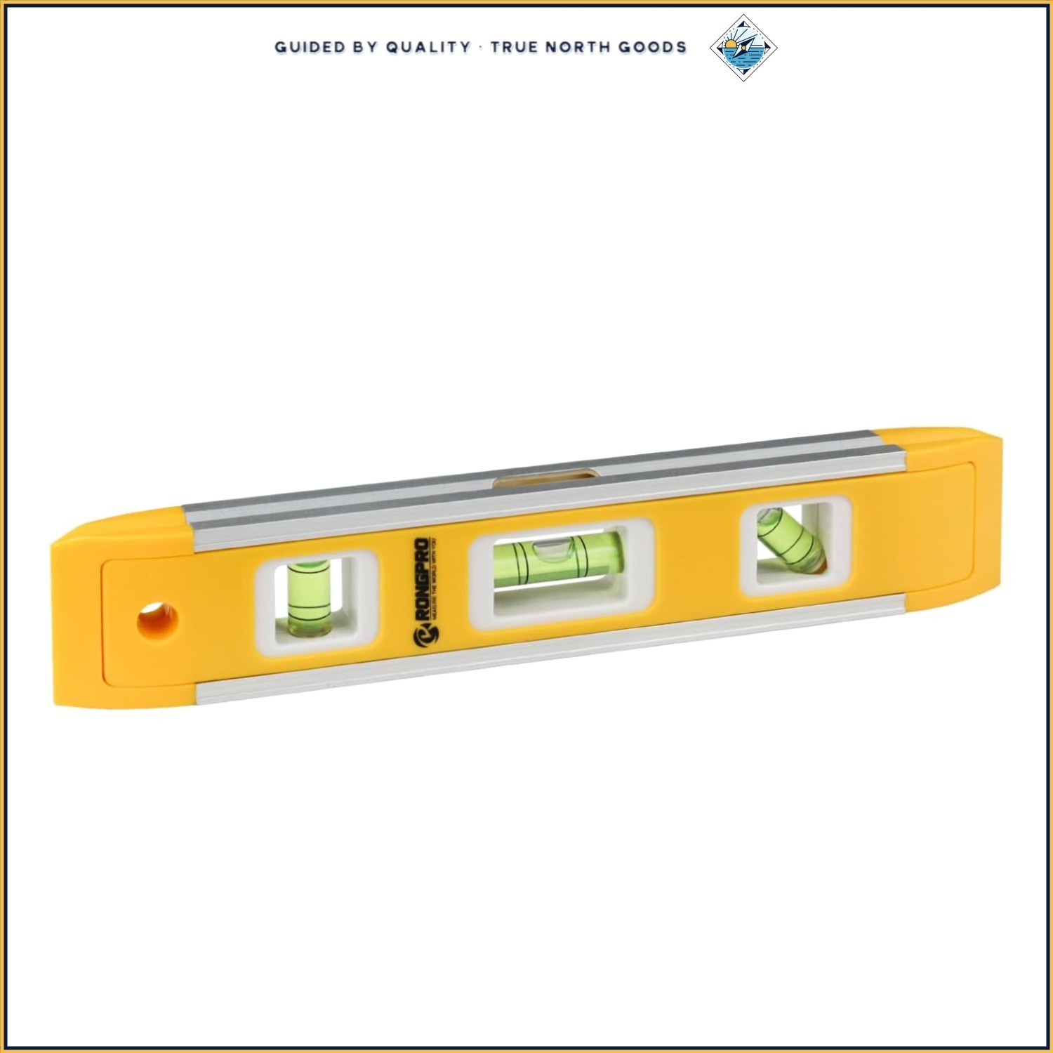 Portable Shock Resistant Level Tool with High Contrast Bubbles and Magnetic Edge