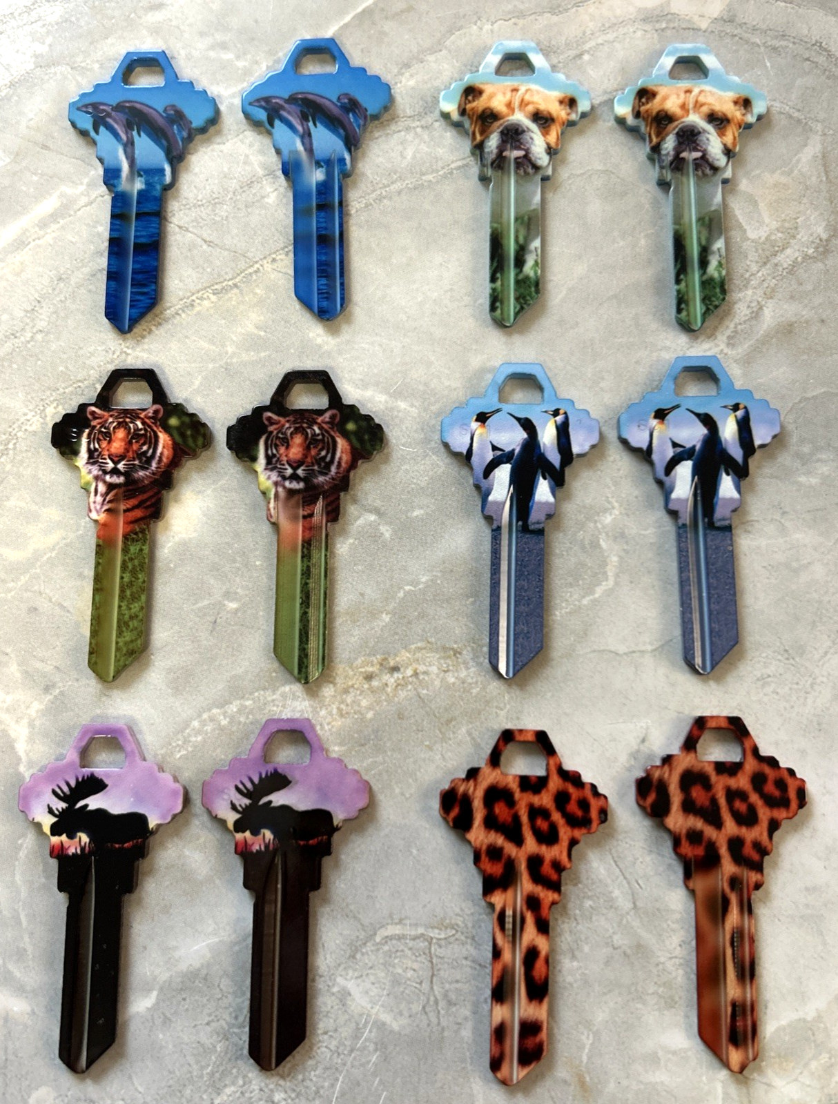 *12 Pcs LOT* Schlage SC-1 House Key Blanks-*ASSORTED ANIMALS* BRAND NEW