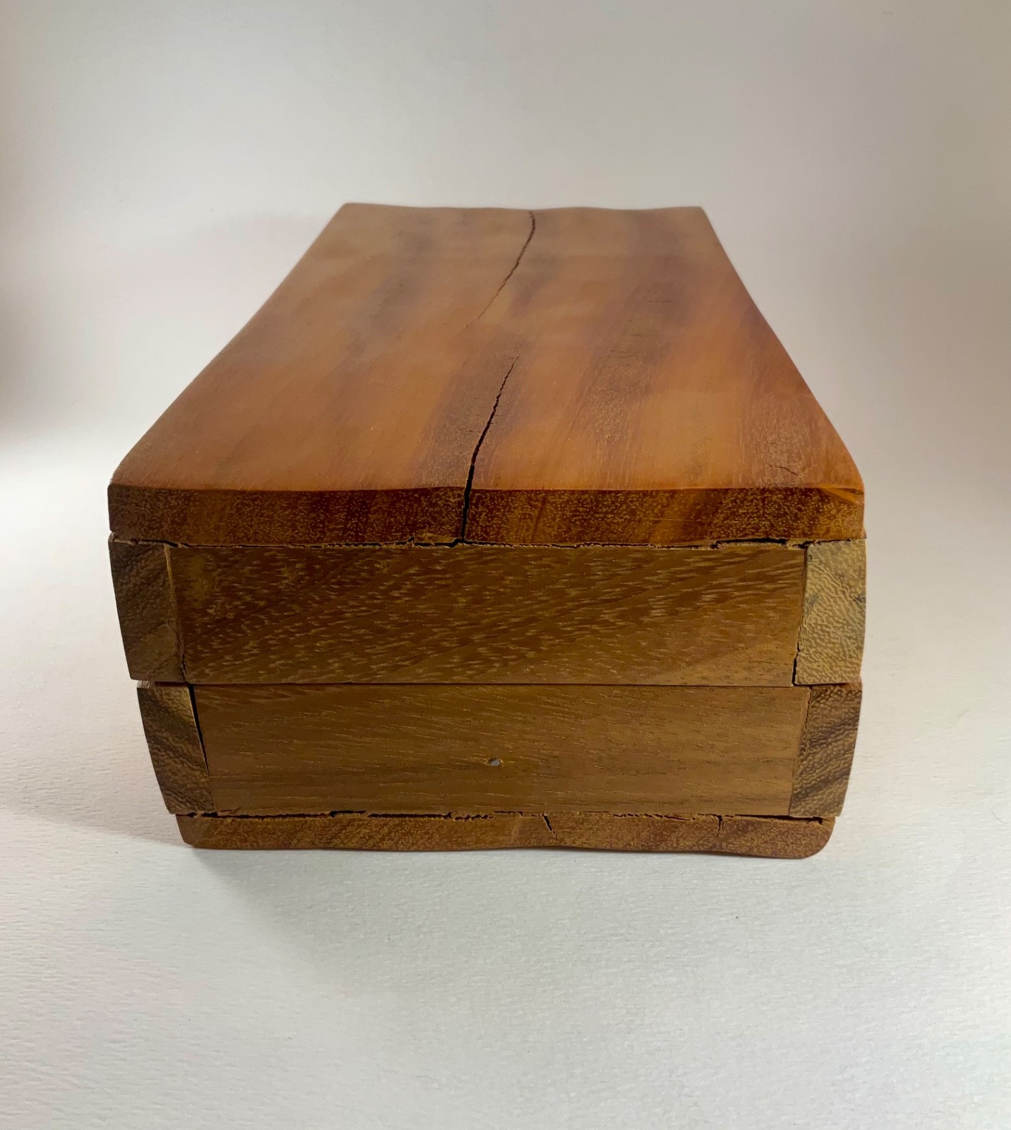 OOAK Antique French Wooden Box w/ 24 EXOTIC WOOD SAMPLES Rare #549C