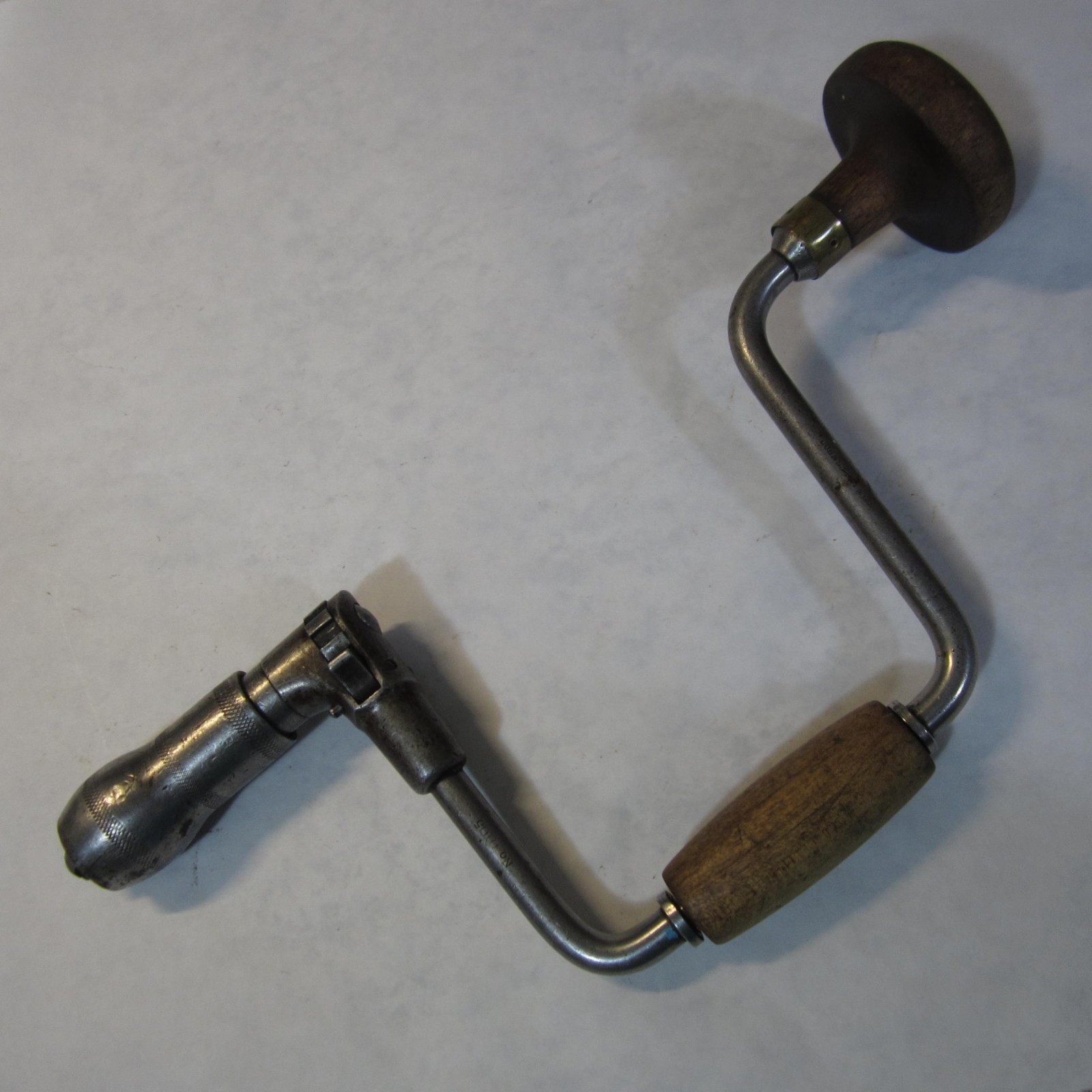 Antique John S Fray Co No 0105 Auger Drill Bit Brace Ratcheting Tool USA
