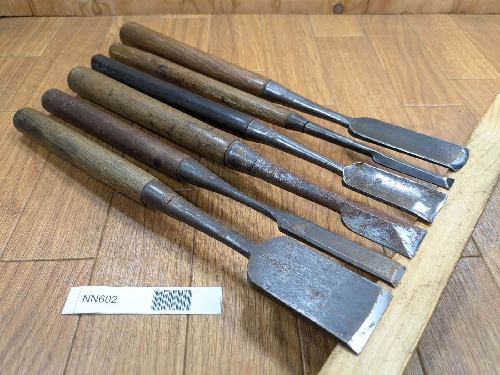 Japanese vintage chisel tsuki Nomi Japan Signed 36.14.23.25.11.27mm NN602