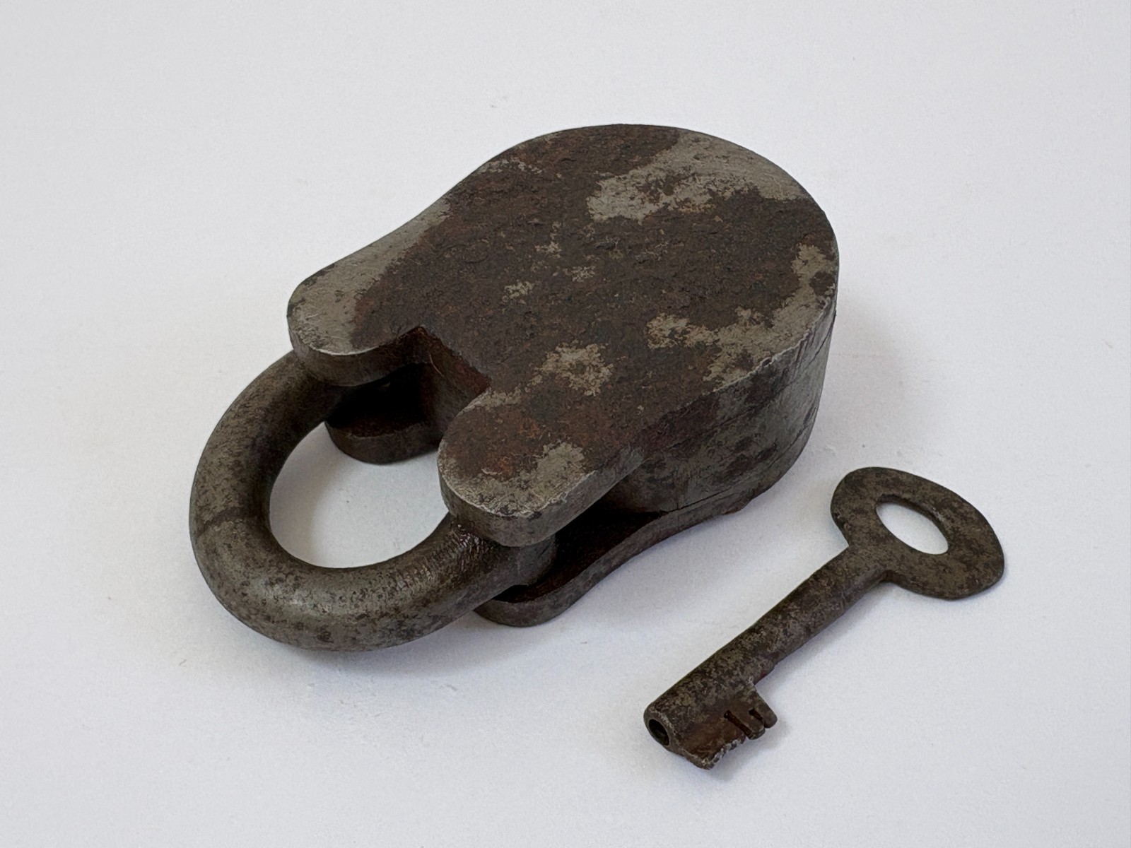 Vintage Standard Locks Co Brass Iron Padlock with Key Rich Patina Collectible