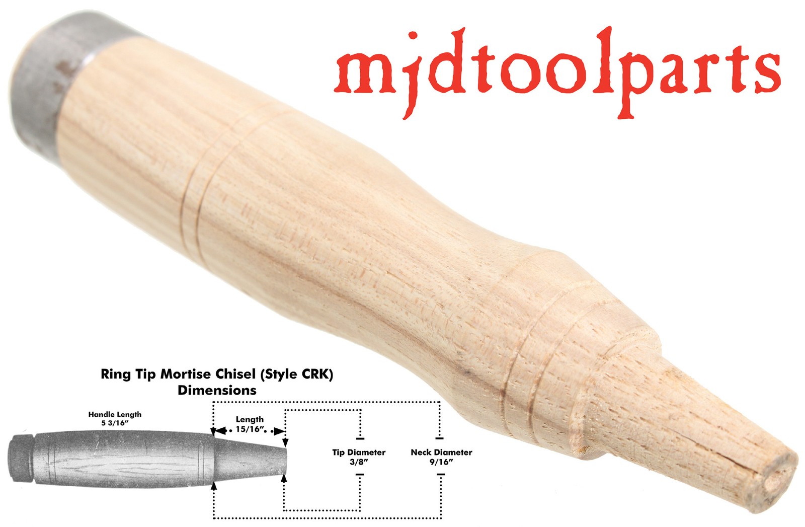 Amish Turned HIckory Socket Mortise Chisel Handle – Style CRK – mjdtoolparts