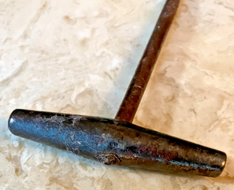Vintage 3-1/2 inch Metal T Handled Gimlet Tool – REDUCED!!!