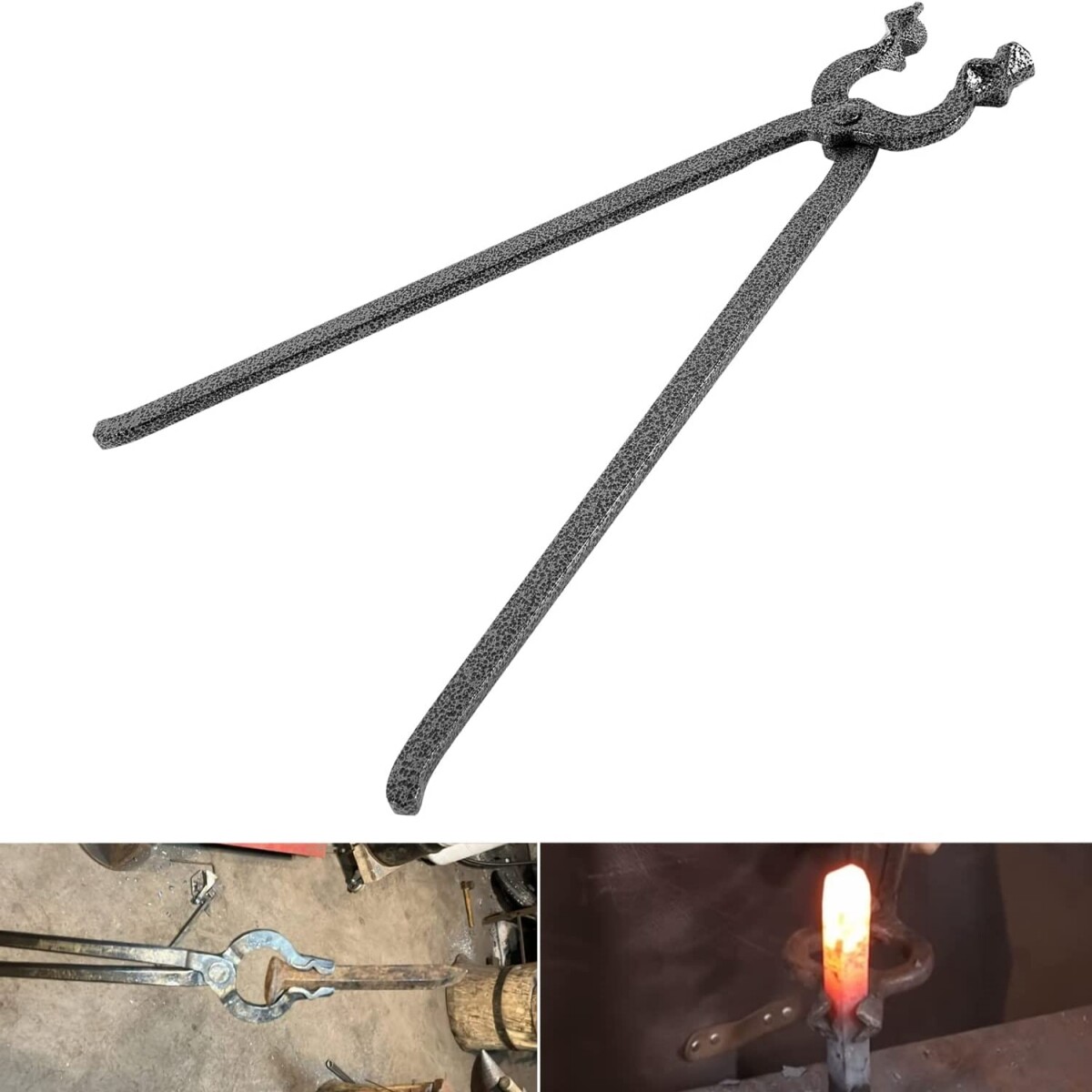 5/8-inch Bolt Jaw Tongs Forge Tongs Anvil Vise For Railroad Spikes Blacksmith