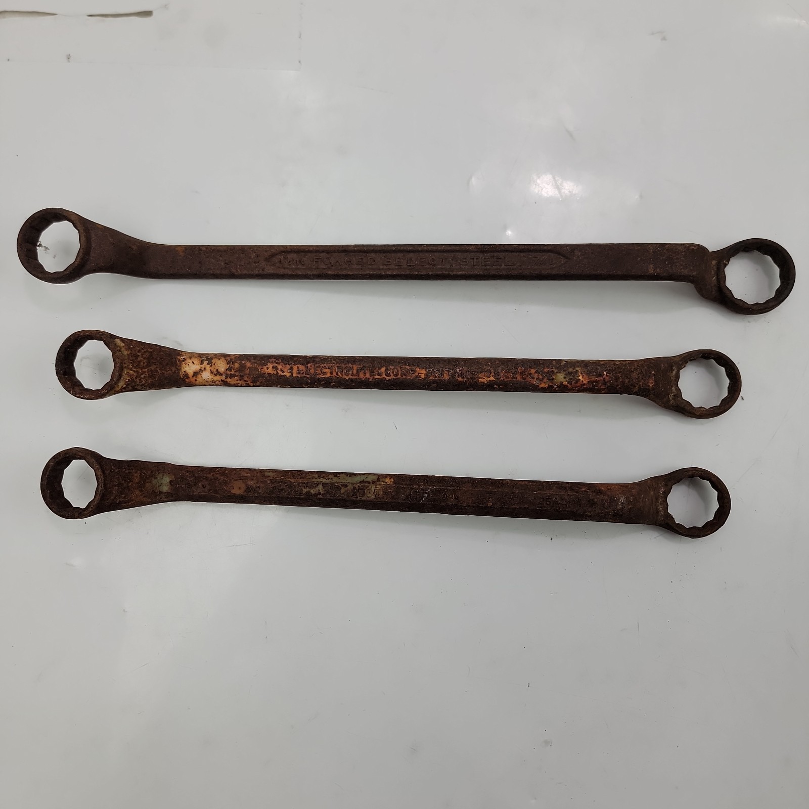 Vintage Offset Box End Wrench Lot USA Electrolite Corp Double Box End Mechanics
