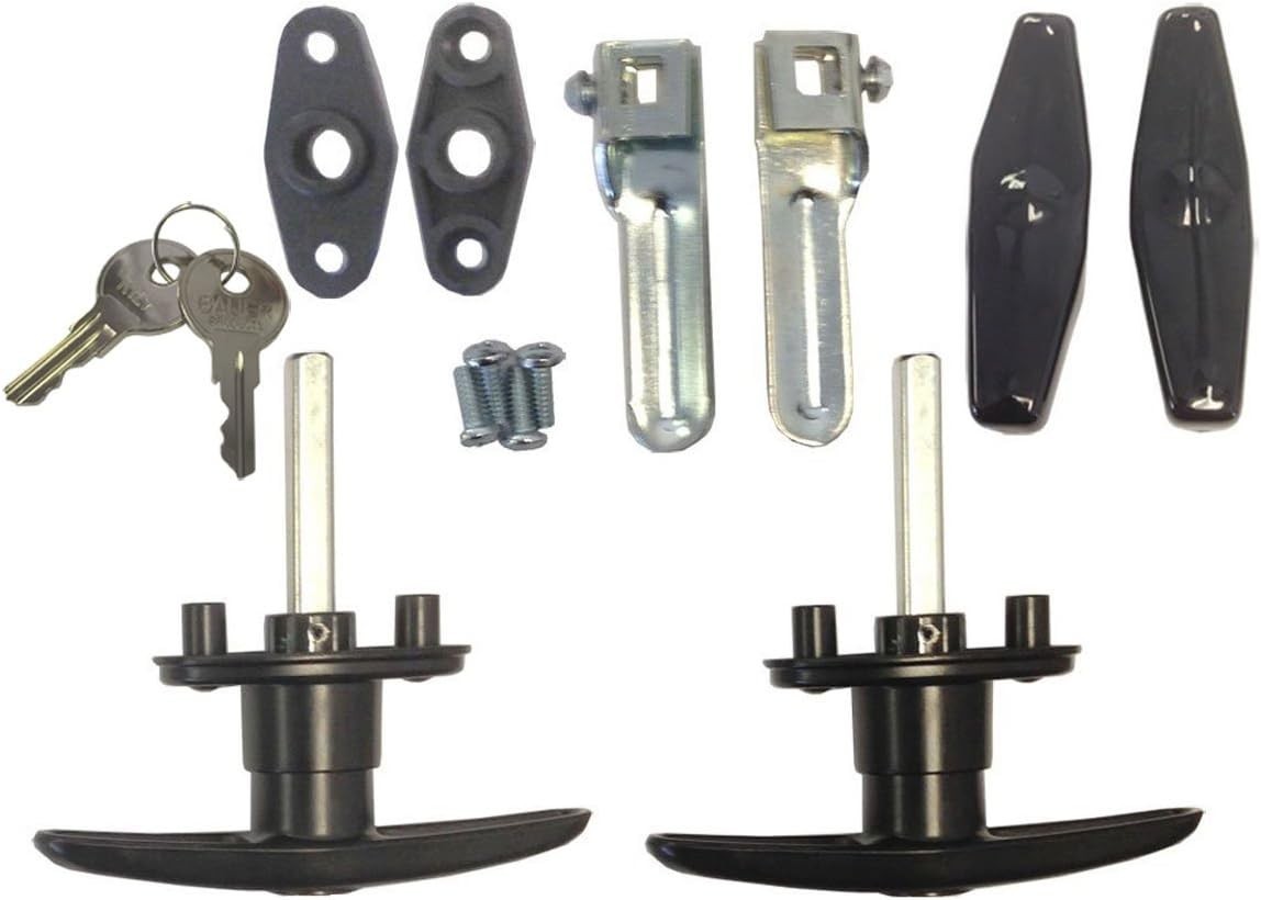 Powder Coated T-Handle Lock Set – Key Unlock, Easy Installation Included