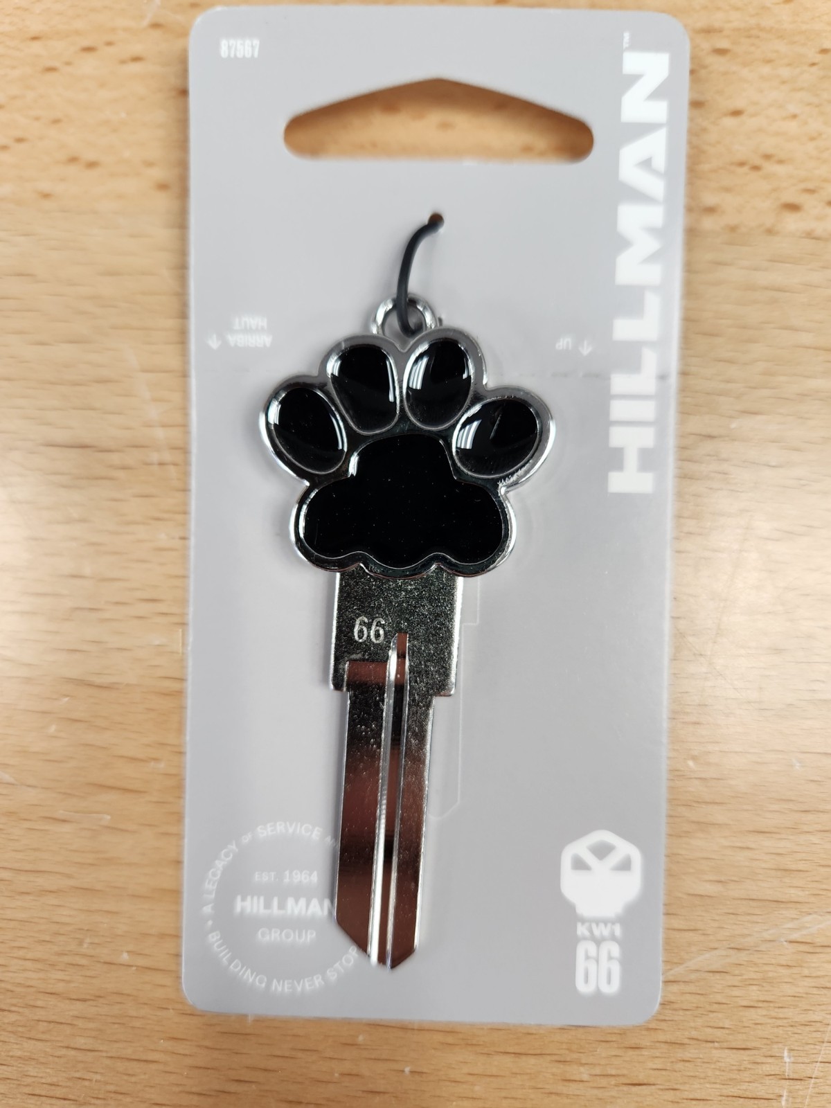 3D BLACK COLORED PAW PRINT KWIKSET KW1/KW10 KEYBLANK – READ DETAILS BELOW