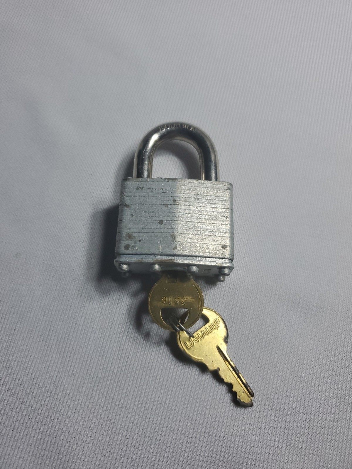 Hardened Padlock Lock With 2 Keys Approx 2.25” Height x 1.5” Width