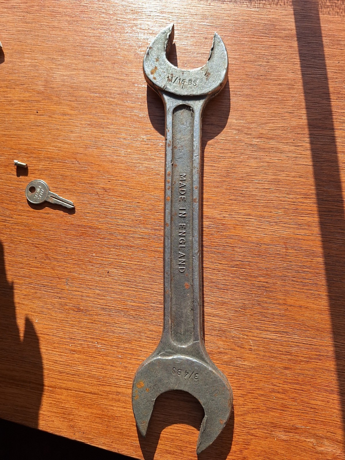Snail Brand No.16 Vintage Rare Spanner 9/16 Whitworth 5/8 BS x 11/16 Whit 3/4 BS