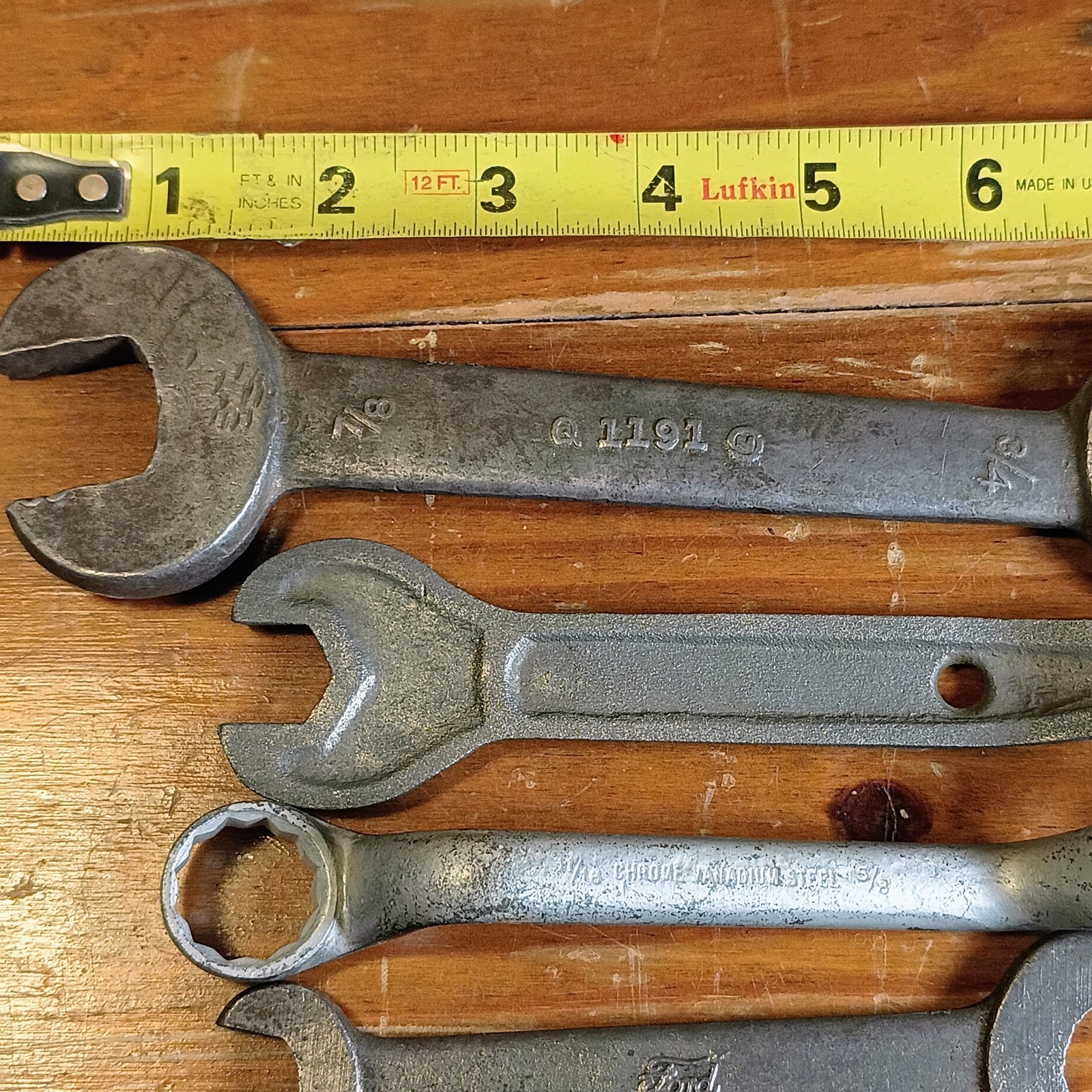 Lot Of 10 Antique Early 1900s Automotive Wrenches Including Ford
